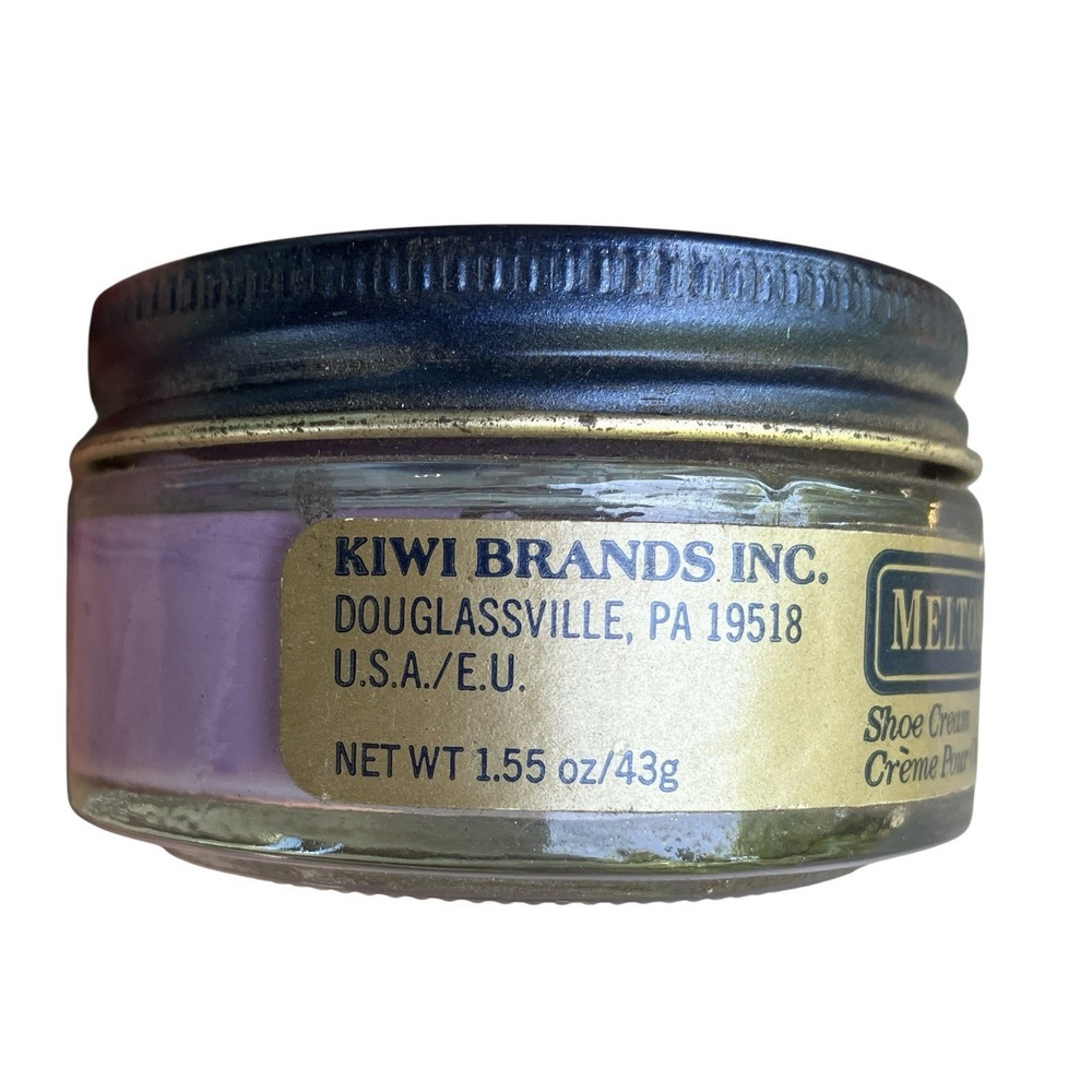 Vintage Meltonian Shoe Cream #160 Lilac Purple Polish Jar Rare Discontinued NOS - Picture 6 of 7